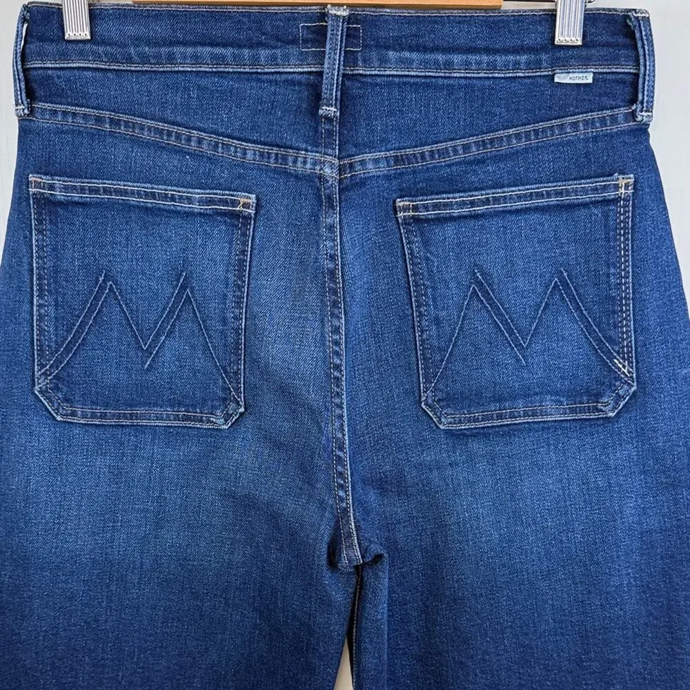 NWT! MOTHER The Lil Rambler Patch Pocket High Waist Straight Leg Jeans size 31P - Picture 9 of 16